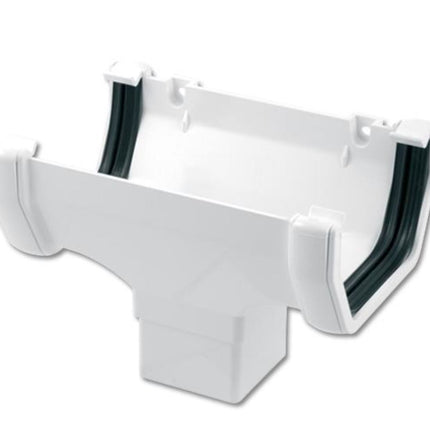 White FloPlast Square Running Outlet on a white background
