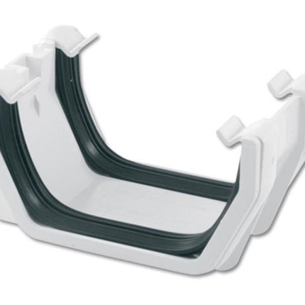 White FloPlast Square Gutter Union Joint