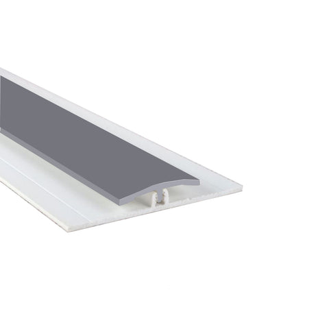 Gloss Dark Grey Straight Joint Trim available in two sizes, 2500mm and 3050mm perfect for hiding the join between hygienic wall cladding sheets.