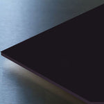 Gloss Black Hygienic Wall Cladding PVC Sheets available in two sizes, 2500mm and 3050mm.