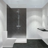 Galaxy Black Wet Wall Luxury Wall Panel for bathrooms and showers shown fitted in a shower area