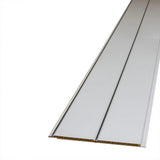 White Gloss Ceiling Panels with chrome silver strip