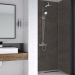 Levanto Sand Wet Wall Luxury Wall Panel for bathrooms and showers shown fitted in a shower area