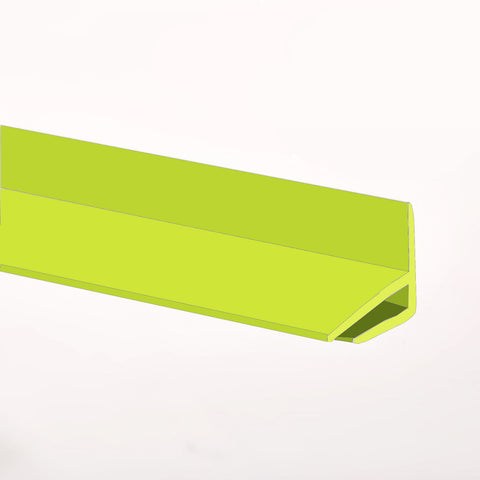 Gloss Lime Green External Corner joint available in two sizes, 2500mm and 3050mm for joining hygienic wall cladding sheets on a external corner.