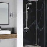 Midnight Marble Wet Wall Luxury Wall Panel for bathrooms and showers shown fitted in a shower area