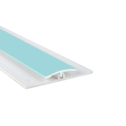 Pastel Mint Straight Joint Trim available in two sizes, 2500mm and 3050mm perfect for hiding the join between hygienic wall cladding sheets.