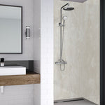 Natural Pearl Wet Wall Luxury Wall Panel for bathrooms and showers shown fitted in a shower area