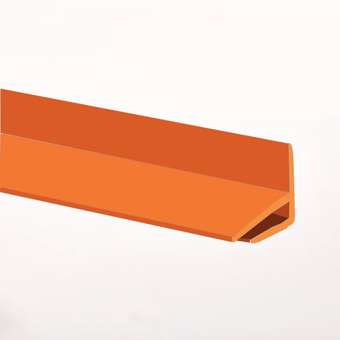 Gloss Orange External Corner joint available in two sizes, 2500mm and 3050mm for joining hygienic wall cladding sheets on a external corner.