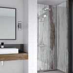 Painted Wood Wet Wall Luxury Wall Panel for bathrooms and showers shown fitted in a shower area