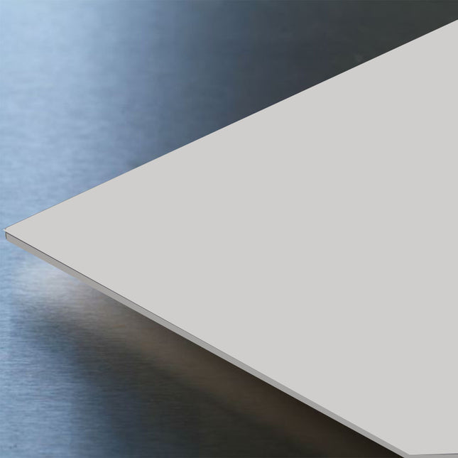 Pastel Grey Hygienic Wall Cladding PVC Sheets available in two sizes, 2500mm and 3050mm.