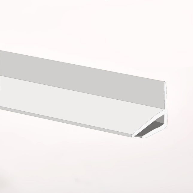 Pastel Grey External Corner joint available in two sizes, 2500mm and 3050mm for joining hygienic wall cladding sheets on a external corner.