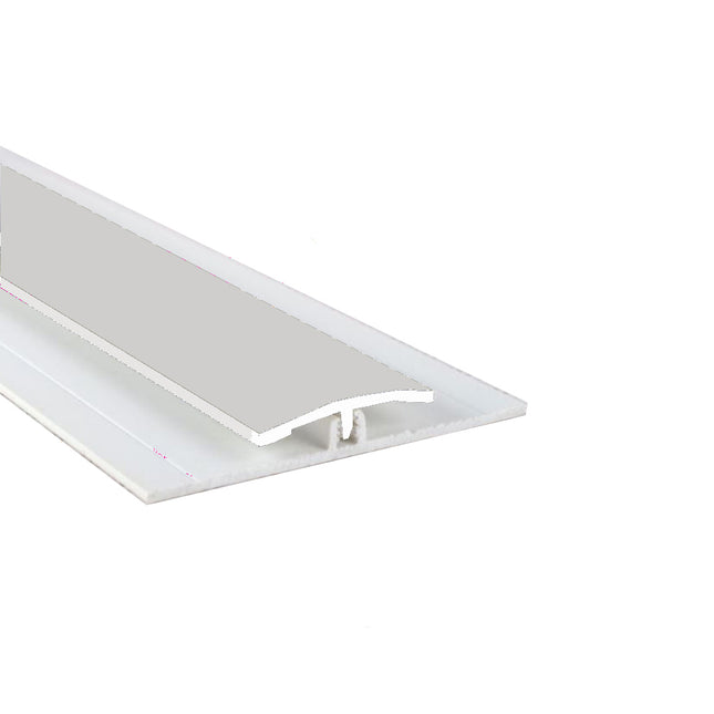 Pastel Grey Straight Joint Trim available in two sizes, 2500mm and 3050mm perfect for hiding the join between hygienic wall cladding sheets.
