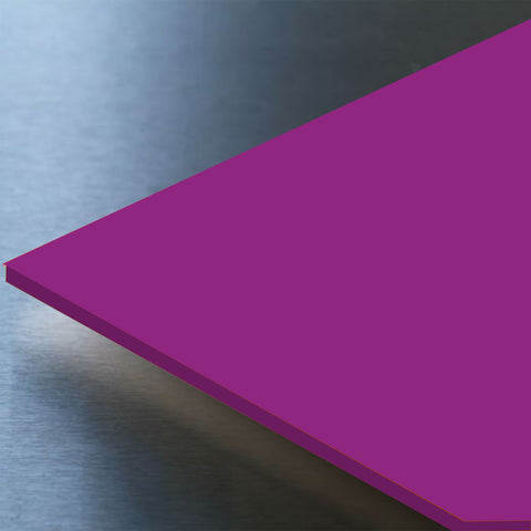 Gloss Purple Hygienic Wall Cladding PVC Sheets available in two sizes, 2500mm and 3050mm.