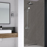 Ponente Sand Wet Wall Luxury Wall Panel for bathrooms and showers shown fitted in a shower area