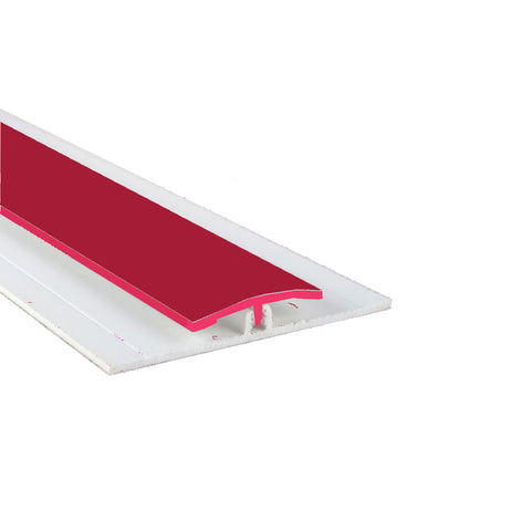 Gloss Red Straight Joint Trim available in two sizes, 2500mm and 3050mm perfect for hiding the join between hygienic wall cladding sheets.