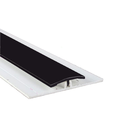 Gloss Black Straight Joint Trim available in two sizes, 2500mm and 3050mm perfect for hiding the join between hygienic wall cladding sheets.