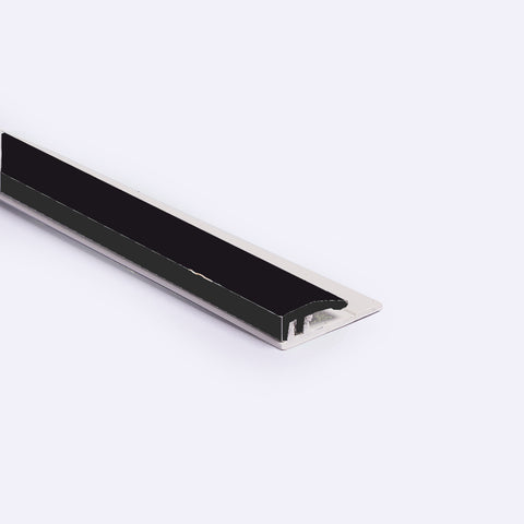 Gloss Black Starter Trim available in two sizes, 2500mm and 3050mm designed to give a perfect start and finish to the areas covered by our hygienic wall cladding sheets. for starting or finishing Hygienic Wall Cladding sheets.