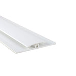 Gloss White Straight Joint Trim available in two sizes, 2500mm and 3050mm perfect for hiding the join between hygienic wall cladding sheets